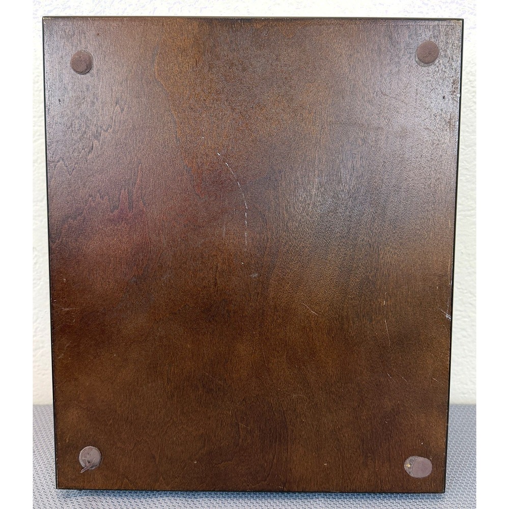 Vintage Wood Lap Desk Hinged Slant-Top Writing Box Mahogany Brown Good 13.5x11.5 - Picture 6 of 8